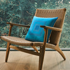 Square No.2 : Square Blue print cushion