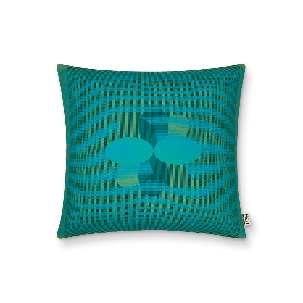 Flower Pop No.1 : Green floral cushion