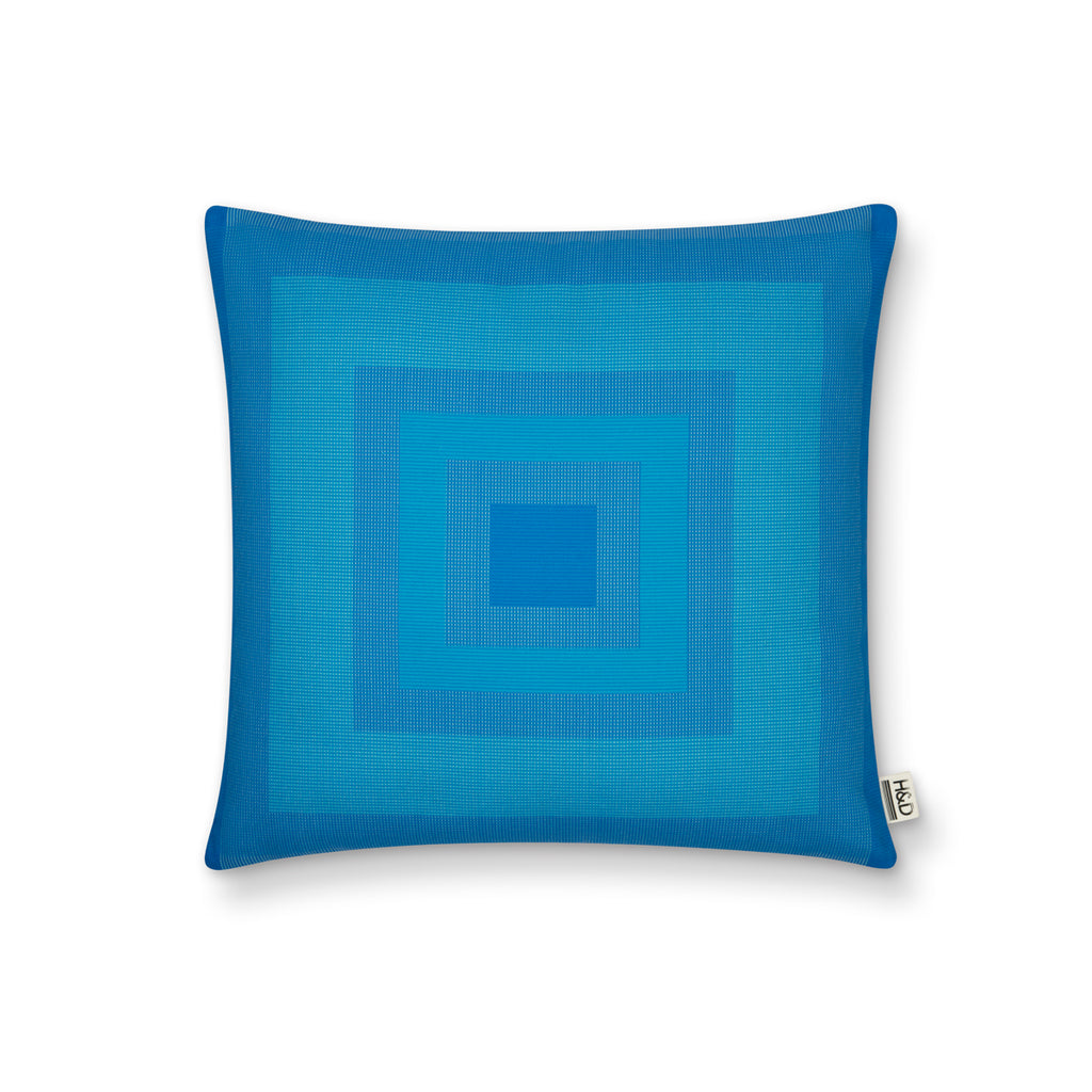 Square No.2 : Square Blue print cushion