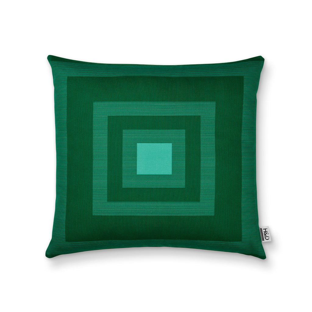 Square No.1 Square Green Print Cushion