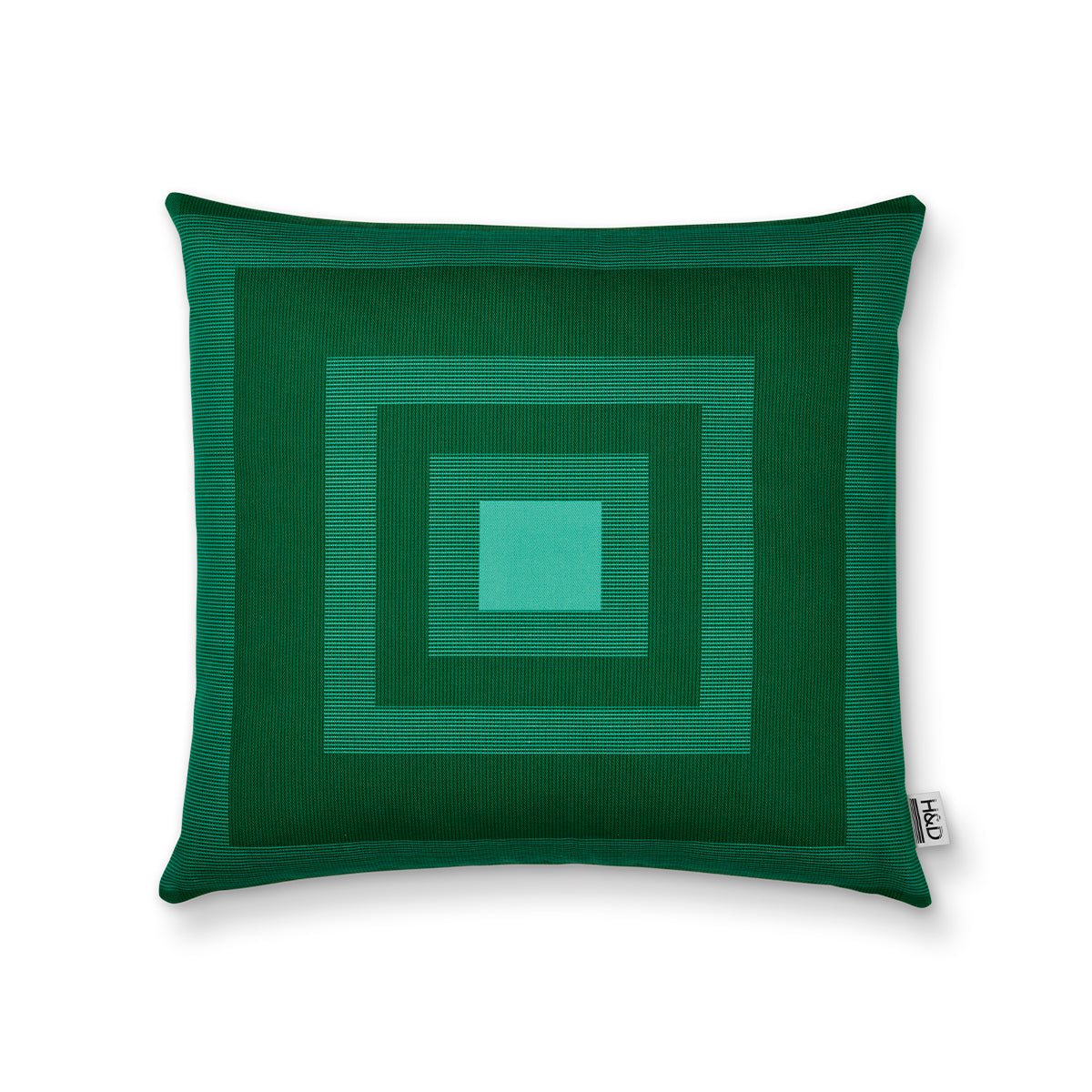 Square No.1 Square Green Print Cushion