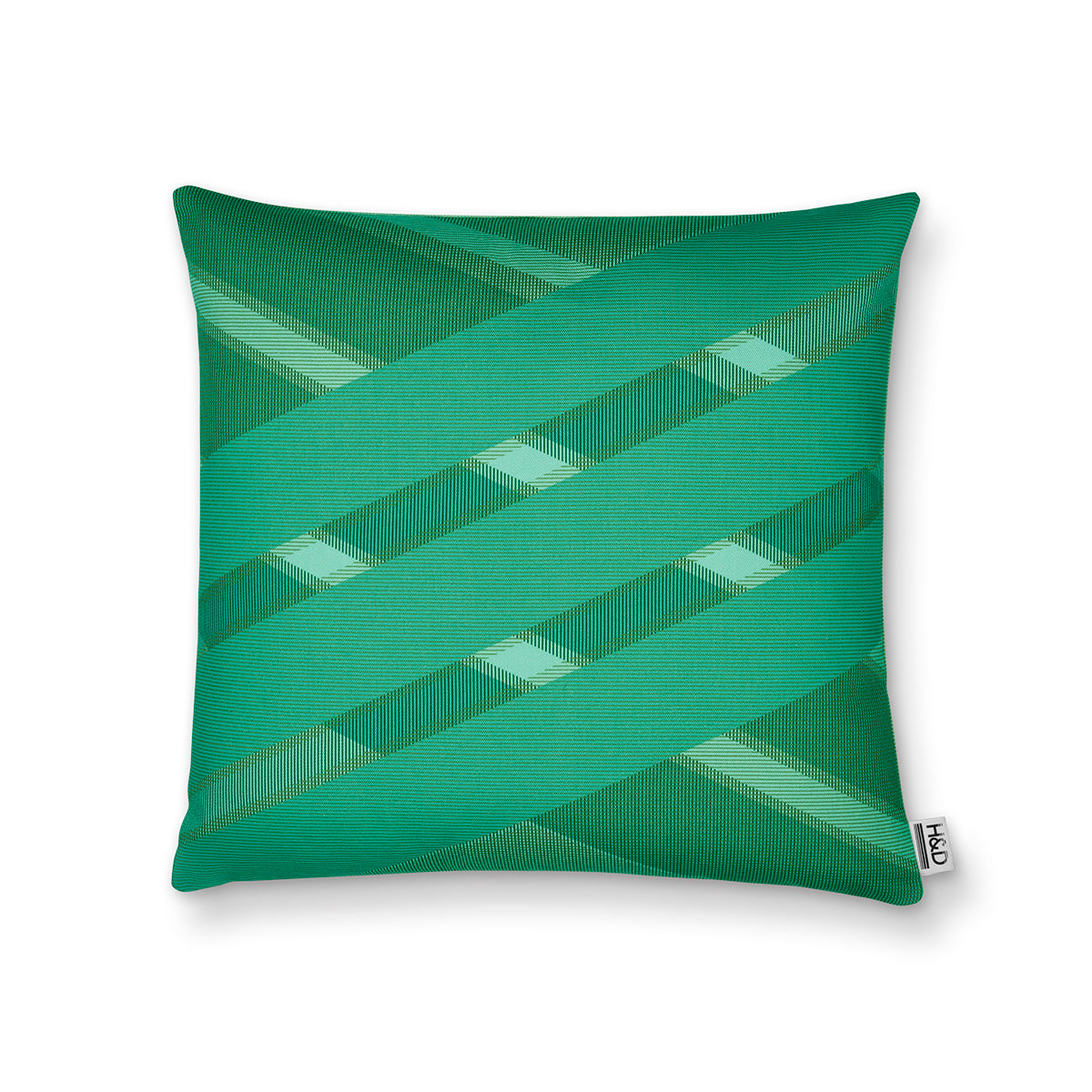 Criss Cross No.1 : Green Criss Cross Printed Cushion