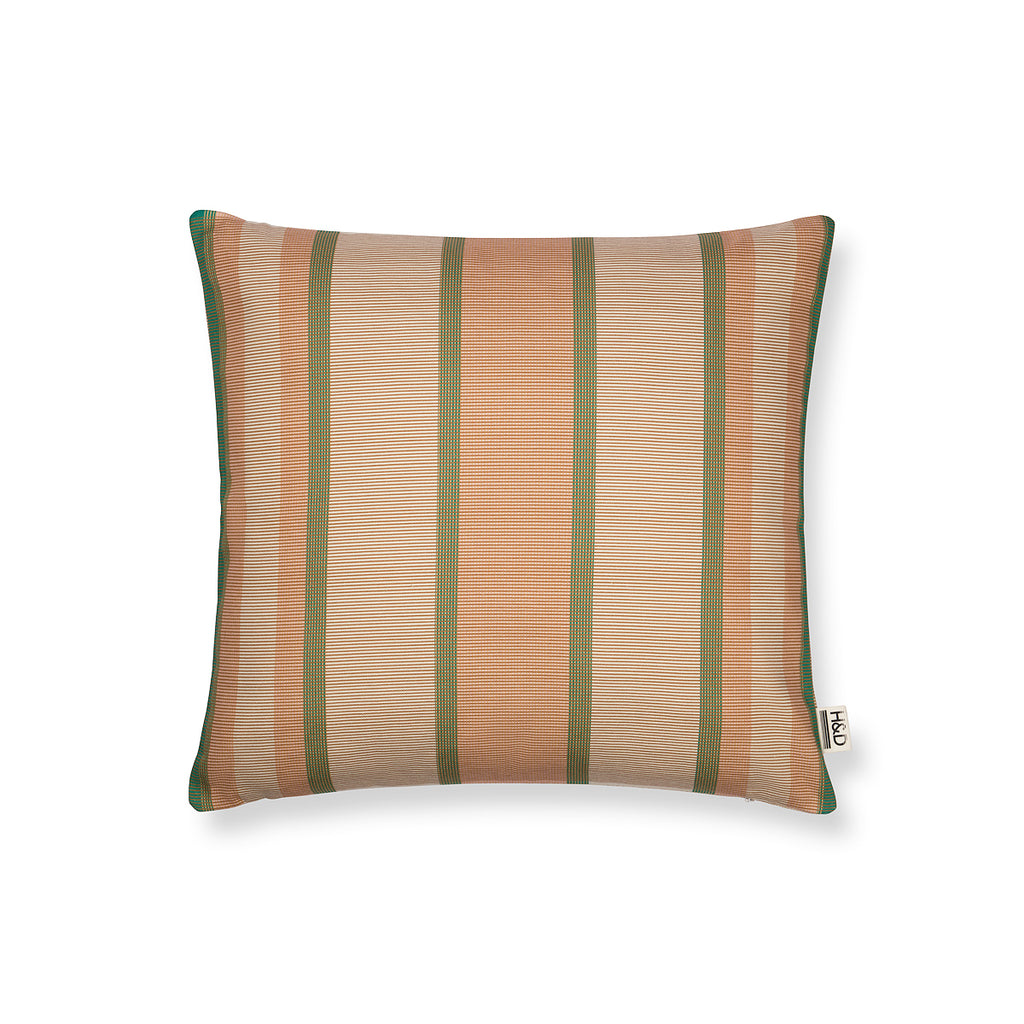 Pink and Green Stripe No. 4: Pink and Green Striped cushion
