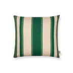 Green Stripe No. 3: Green and white striped cushion