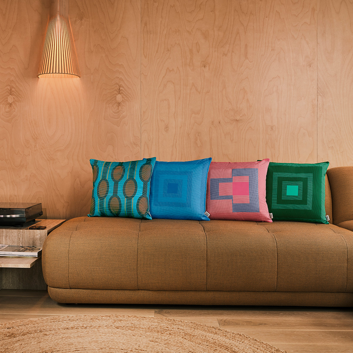 Square No.2 : Square Blue print cushion