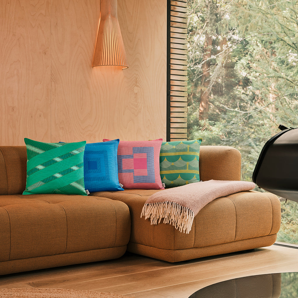 Square No.2 : Square Blue print cushion