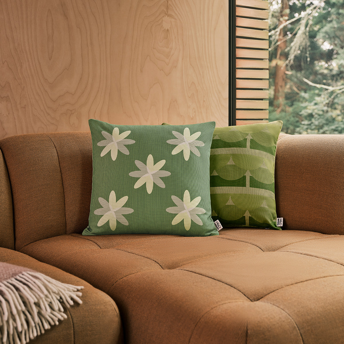Sussex Tiles No.1 : Green Print Cushion
