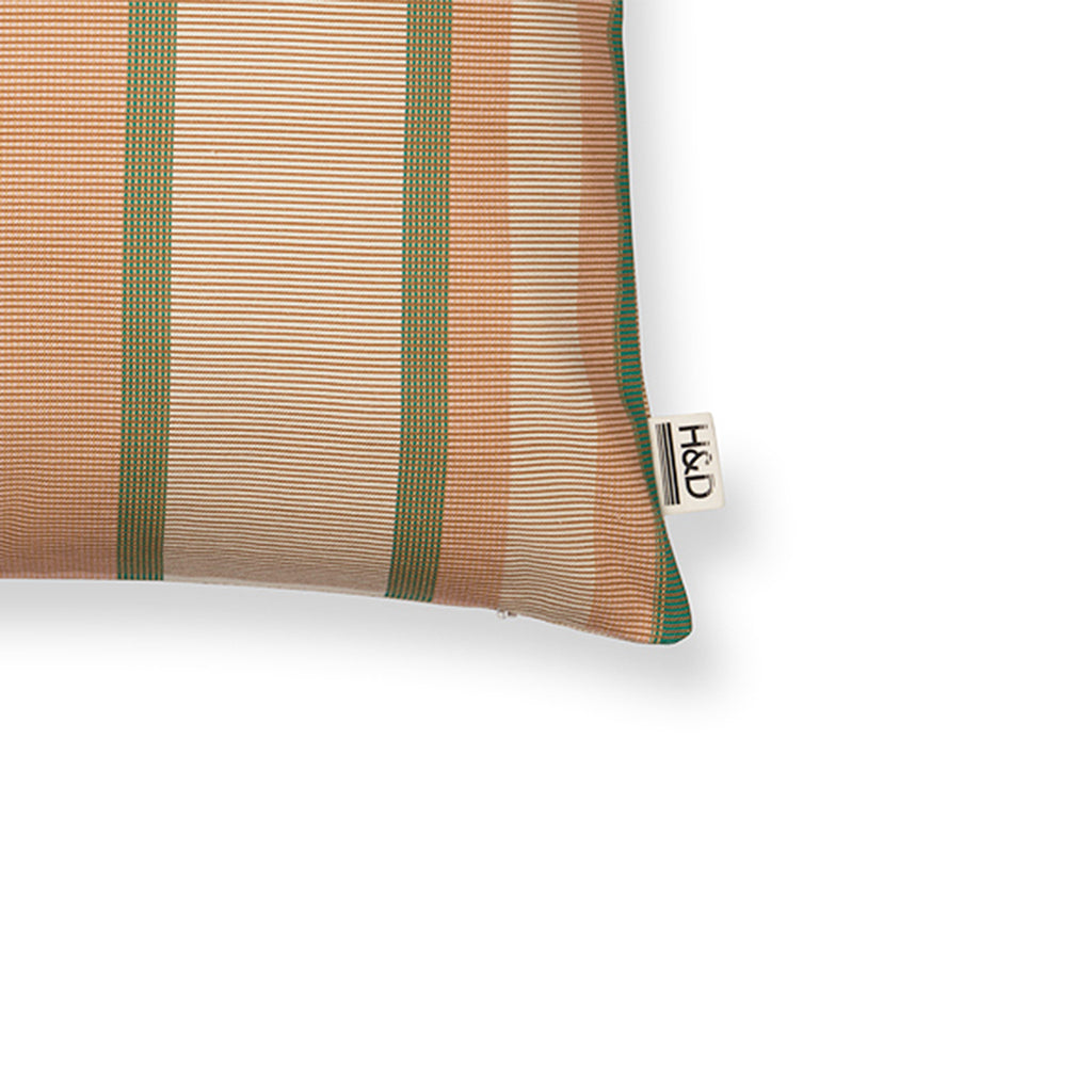 Pink and Green Stripe No. 4: Pink and Green Striped cushion