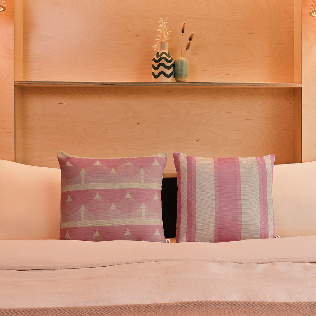 Stripes No.2 : Pink Stripe Cushion