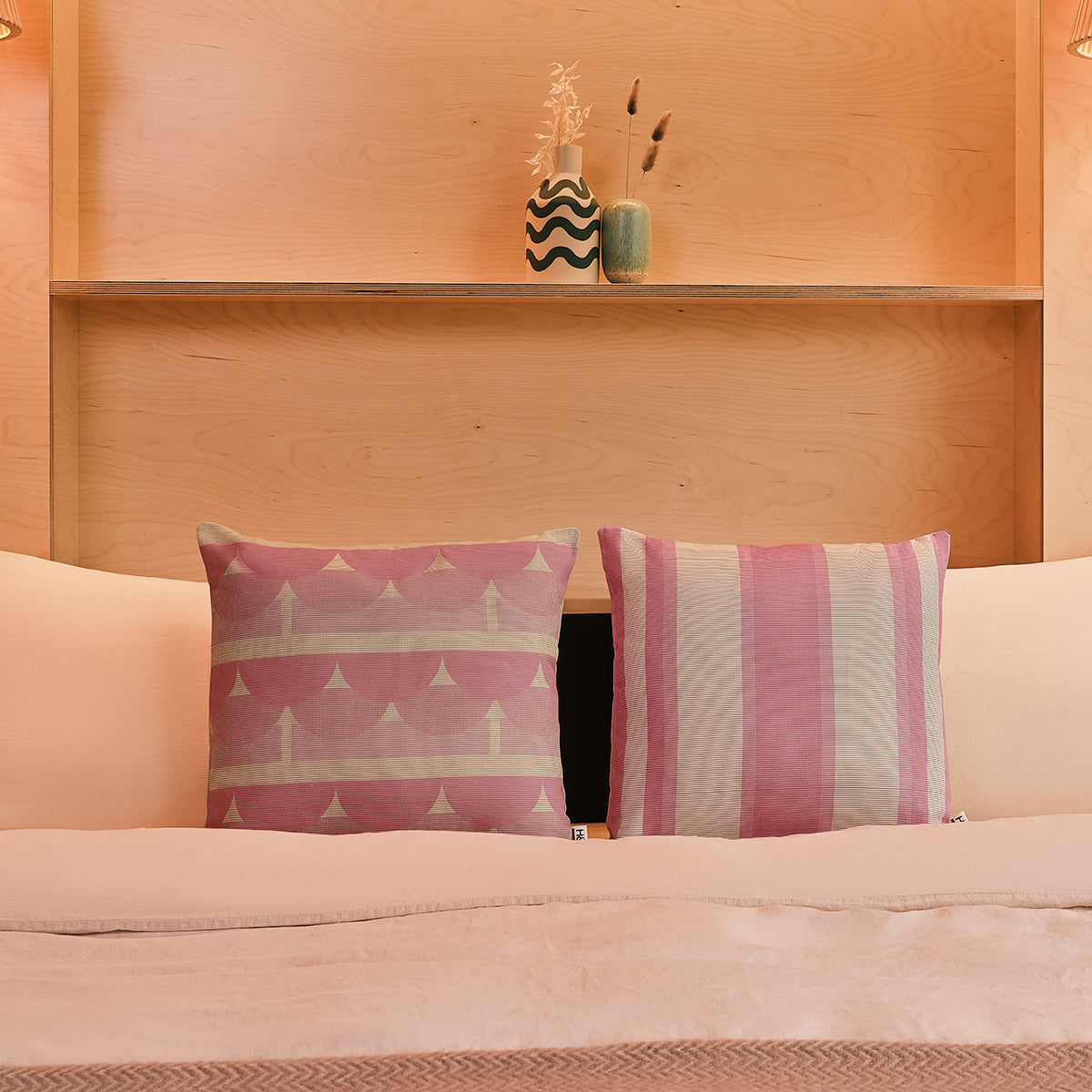 Stripes No.2 : Pink Stripe Cushion